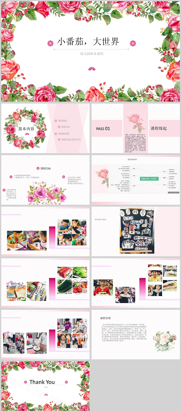 幼儿园中班班本课程《小番茄-大世界》12页ppt课件（公开课）