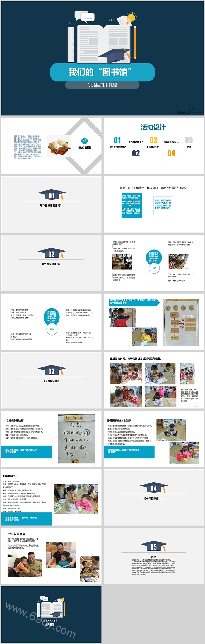 幼儿园中班班本课程《我们的“图书馆”》ppt课件（中班礼仪）