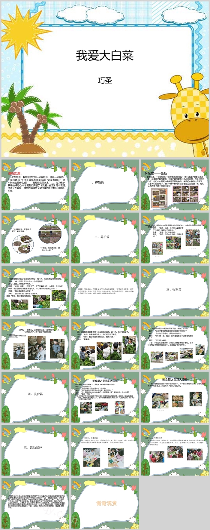 幼儿园小班班本课程故事《我爱大白菜》ppt课件（蔬菜）