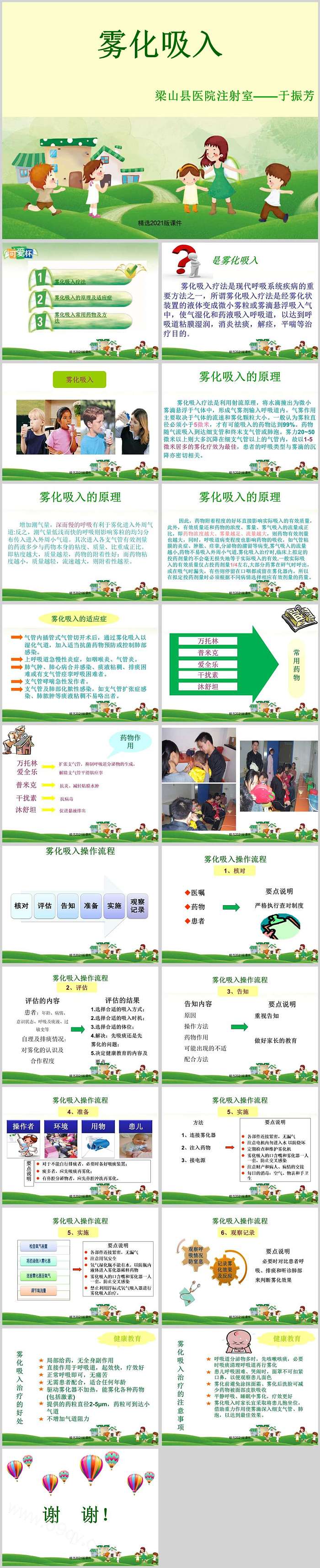 完整版雾化吸入健康知识宣传科普ppt课件