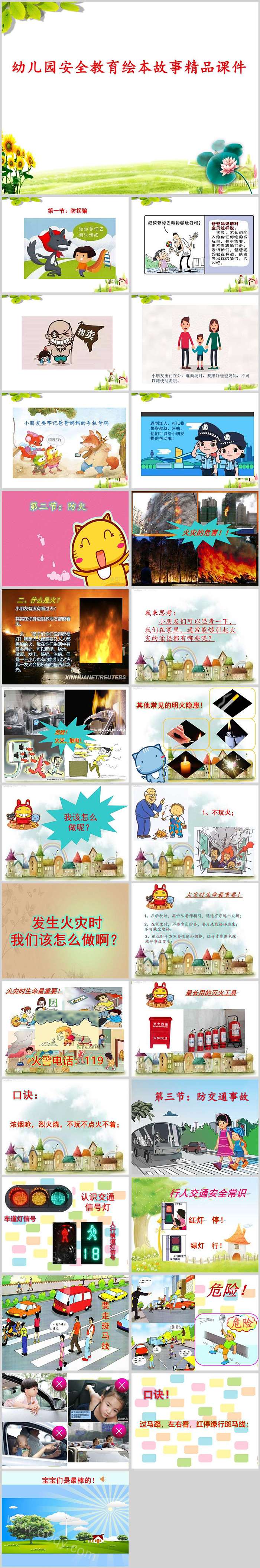 卡通幼儿园勇敢做自己安全教育绘本故事精品ppt课件