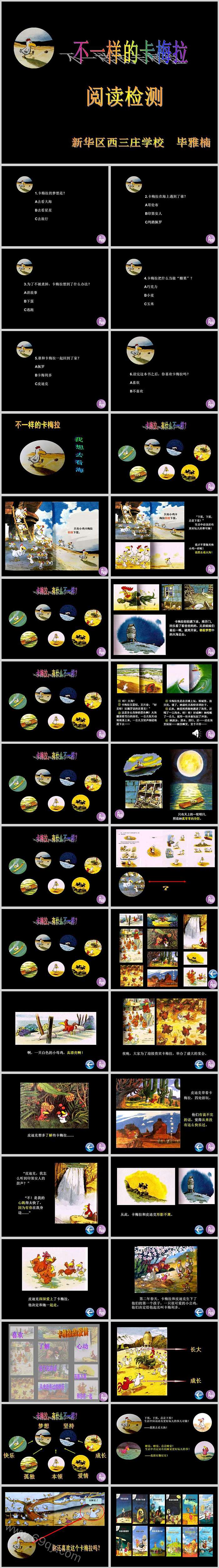 优质幼儿园完整完美版《不一样的卡梅拉》绘本故事ppt课件