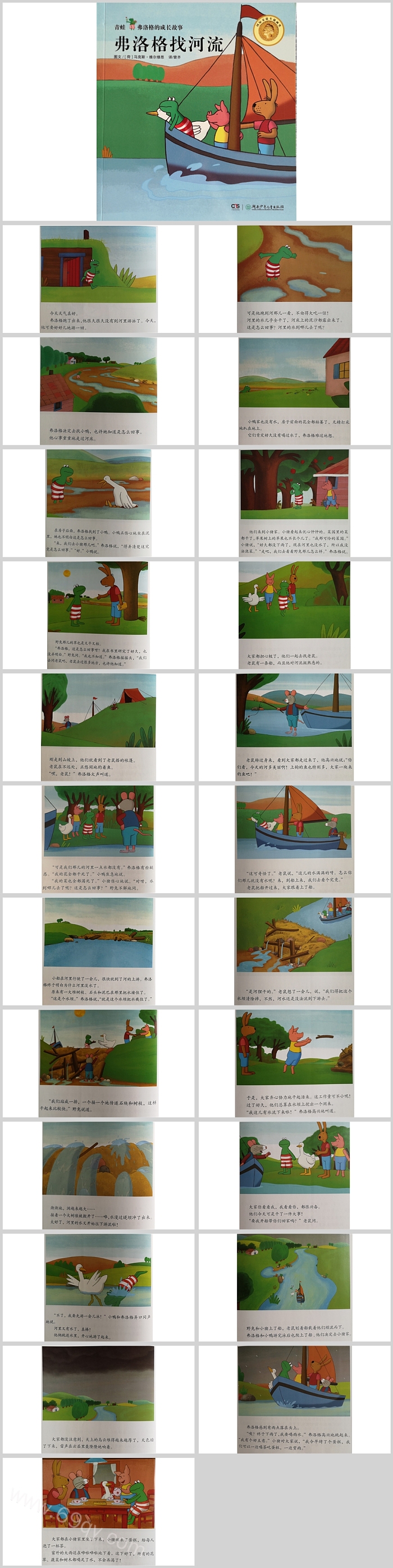 幼儿园青蛙弗洛格系列《弗洛格找河流》绘本故事ppt课件
