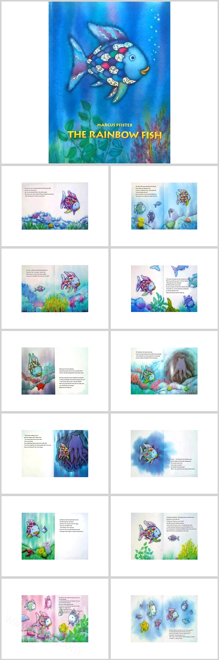 少儿英语绘本故事《The Rainbow Fish》彩虹鱼（英文版）ppt课件