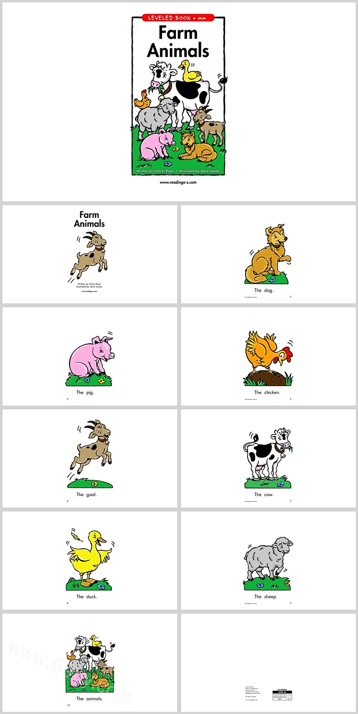 高清原版（动物庄园）《Farm Animals》英文绘本故事ppt课件