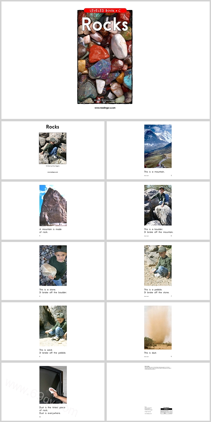 高清原版英语启蒙岩石《Rocks》英文绘本故事ppt课件