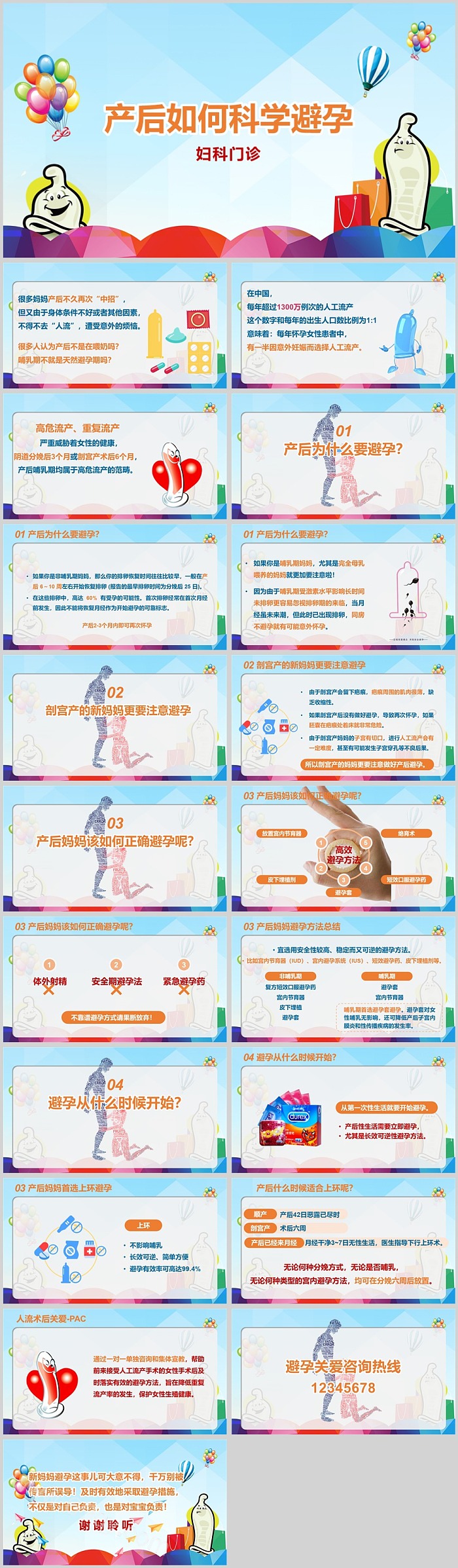 产后如何科学避孕知识科普宣传学习培训ppt课件