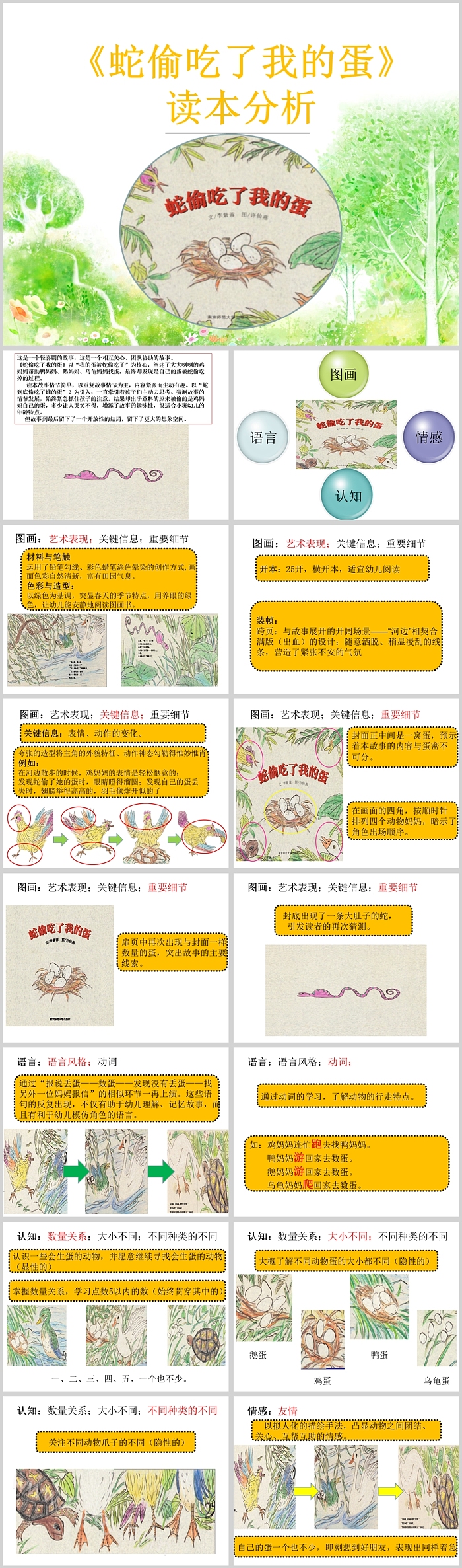 幼儿园小班语言《蛇偷吃了我的蛋》绘本故事ppt课件