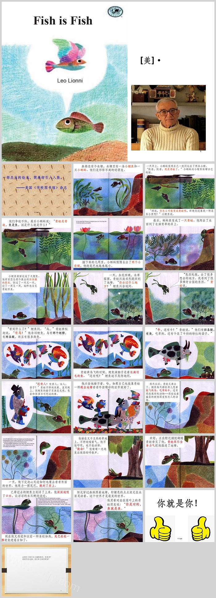 幼儿园获奖教育公开课《鱼就是鱼》绘本故事ppt课件
