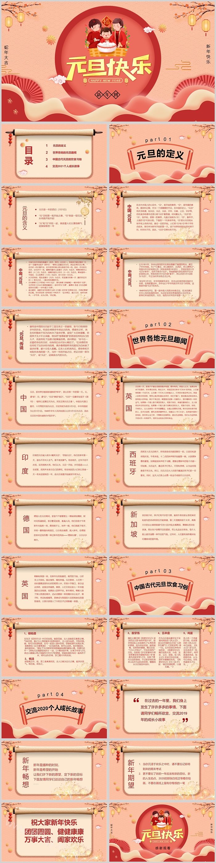 2025蛇年庆元旦快乐新年跨年迎新文艺联欢晚会ppt课件