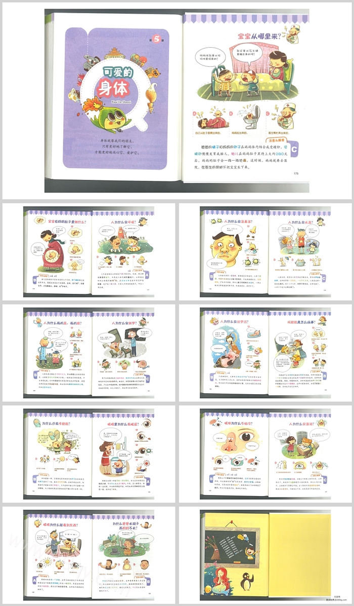 幼儿我的第一本十万个为什么-可爱的身体图文科普绘本故事ppt课件
