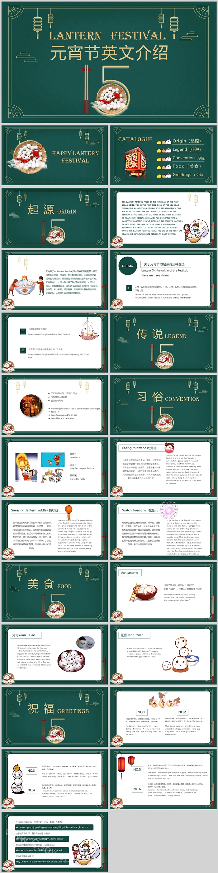 中国传统元宵节英语介绍ppt元宵节的庆祝习俗英语介绍PPT课件(带内容)
