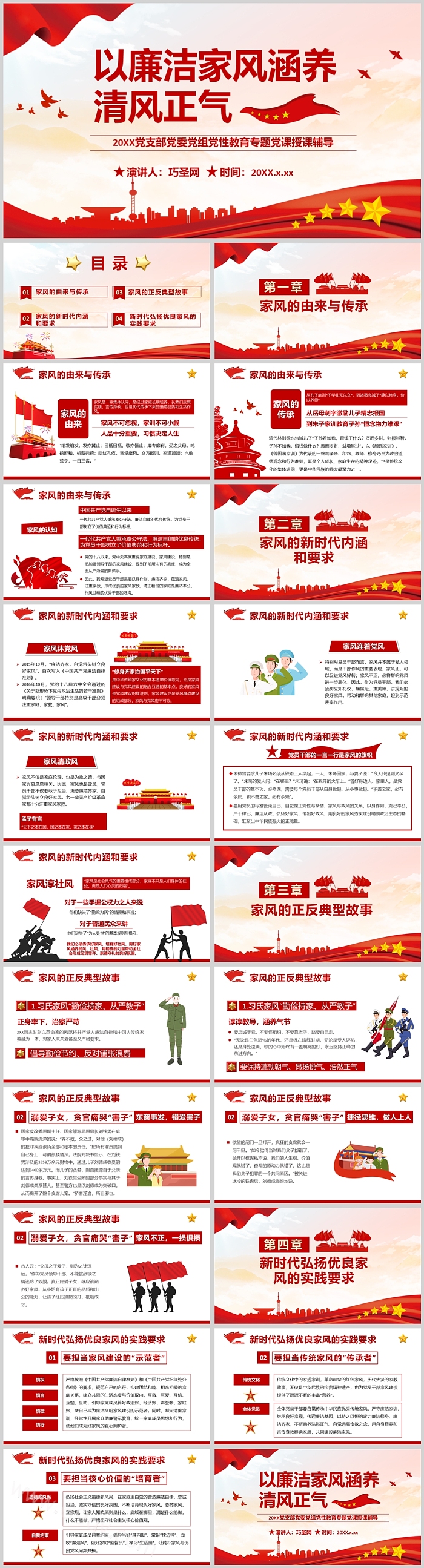 2024传承好家风筑牢廉洁墙主题以廉洁家风涵养清风正气党支部党委党组党性教育专题党课授课辅导ppt课件