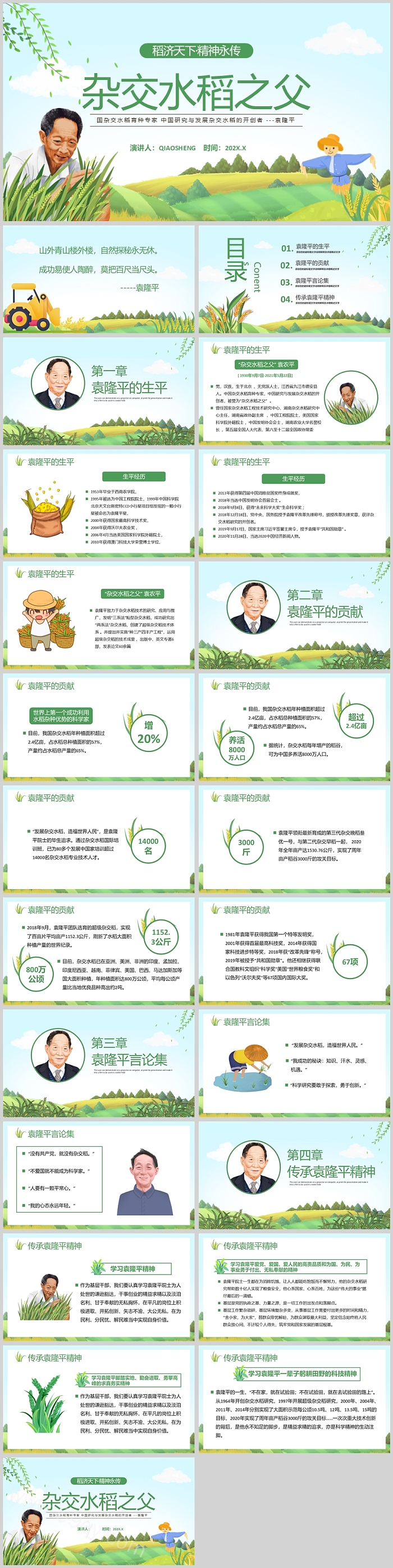 国杂交水稻育种专家中国研究与发展杂交水稻的开创者袁隆平PPT课件