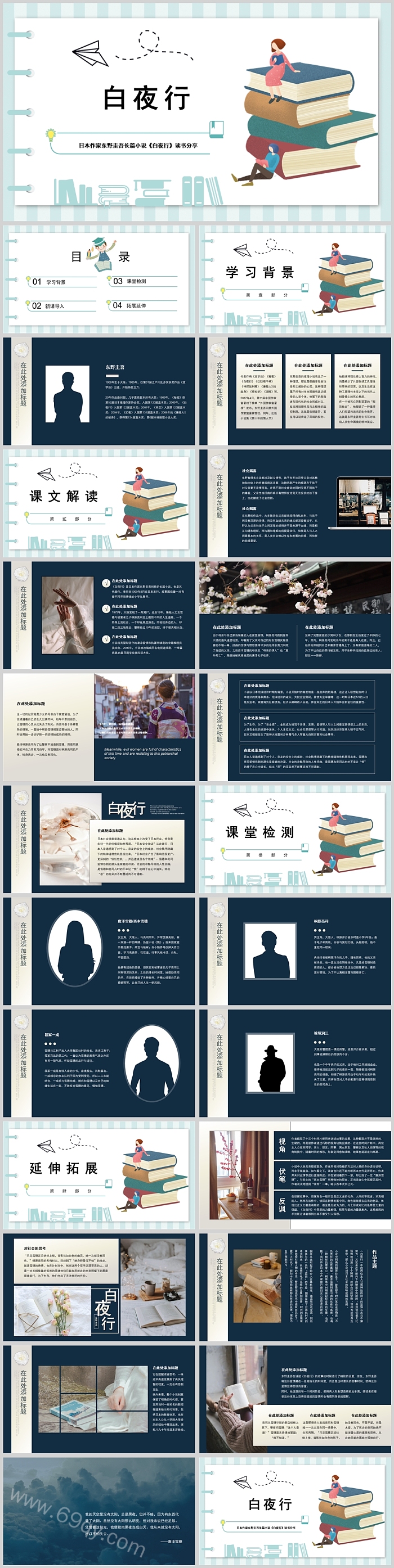 日本作家东野圭吾长篇小说《白夜行》读书分享深度解读PPT课件