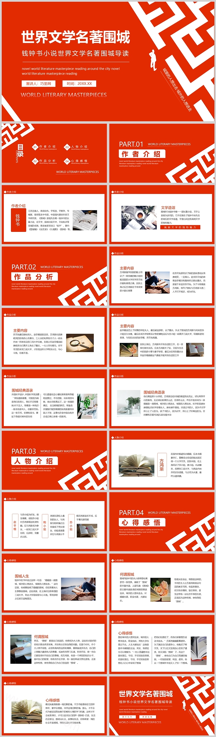 钱钟书小说世界文学名著围城导读世界文学名著《围城》教学讲解PPT课件