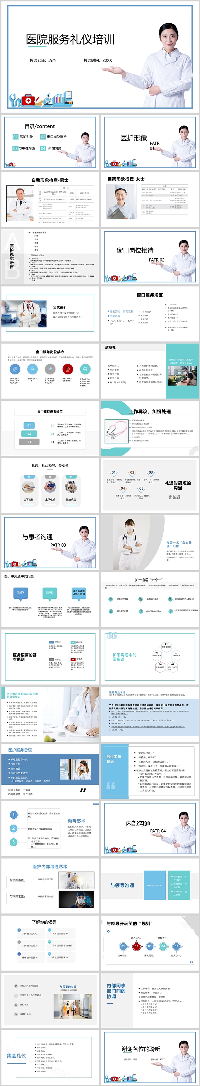 完整版医务人员医院服务礼仪规范与技巧培训PPT课件