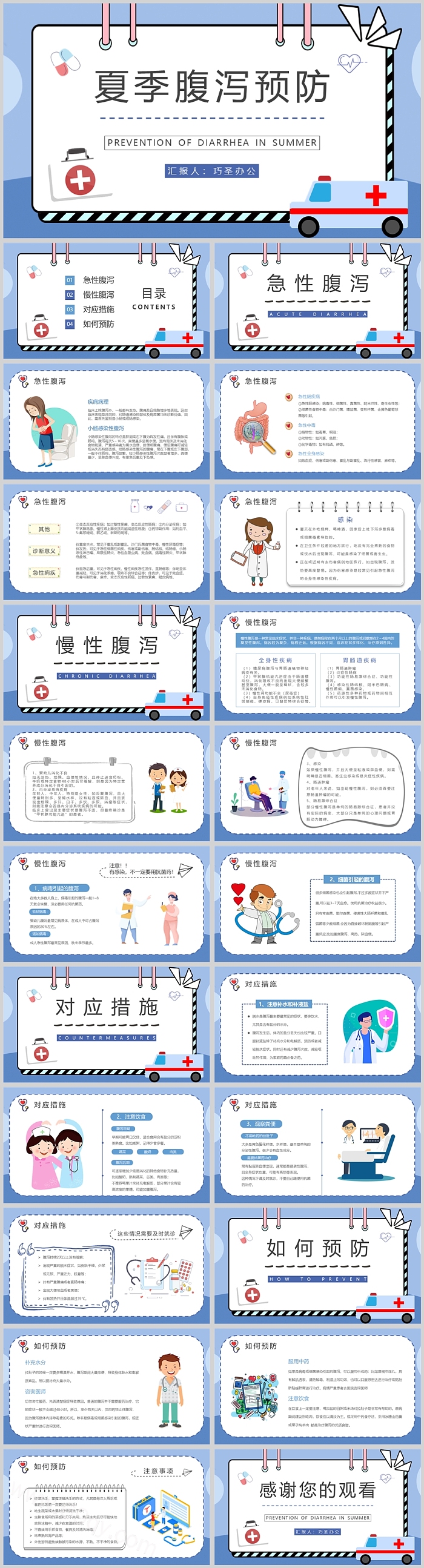 医院常见夏季腹泻疾病的预防与治疗知识科普教育讲座ppt课件