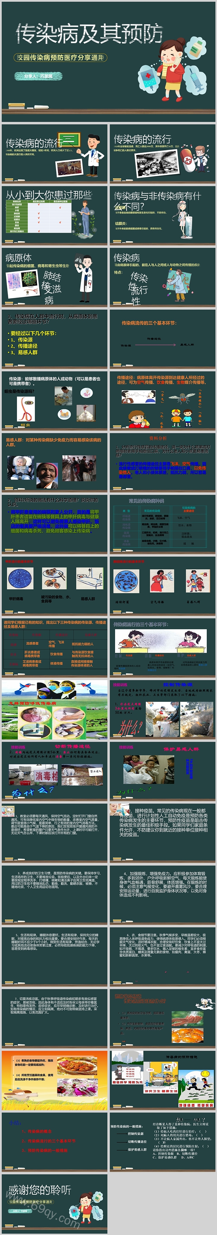 优秀完整版传染病及其预防图文主题班会ppt课件