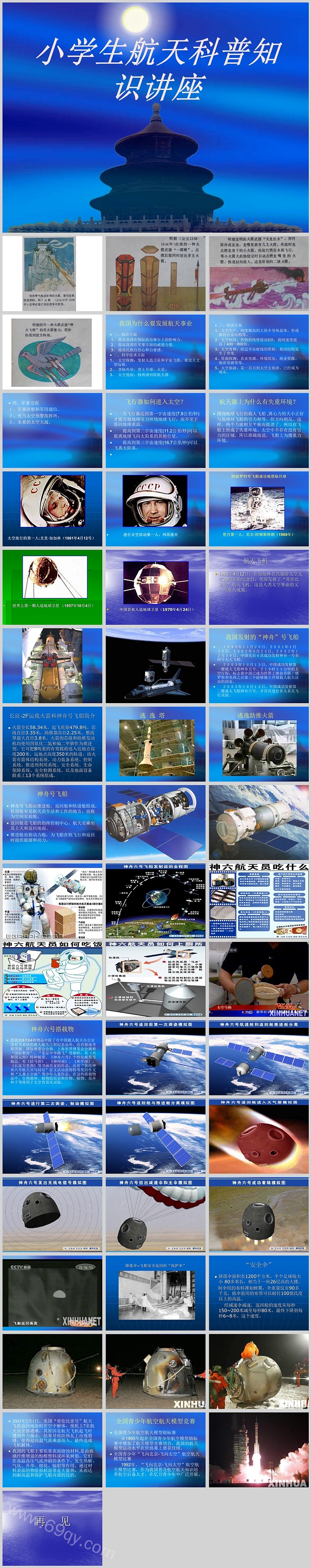 中小学生科普知识讲座(航天)主题班会PPT课件