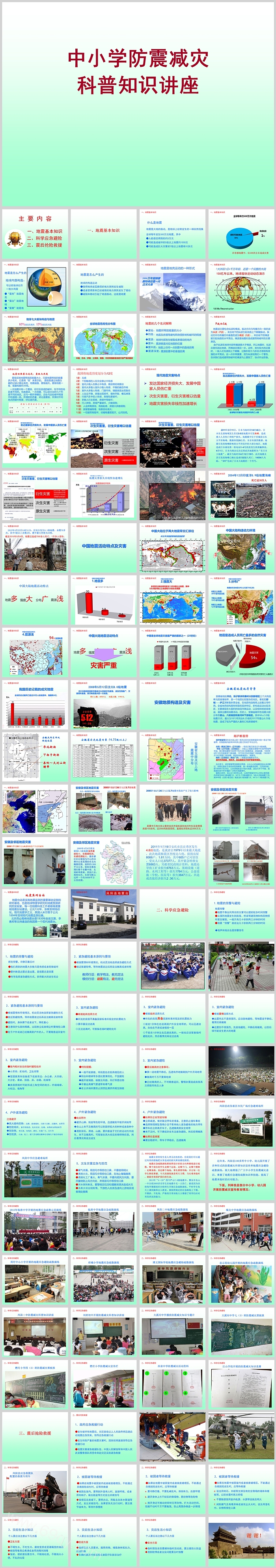 中小学地震科普知识讲座防震减灾知识教育PPT课件