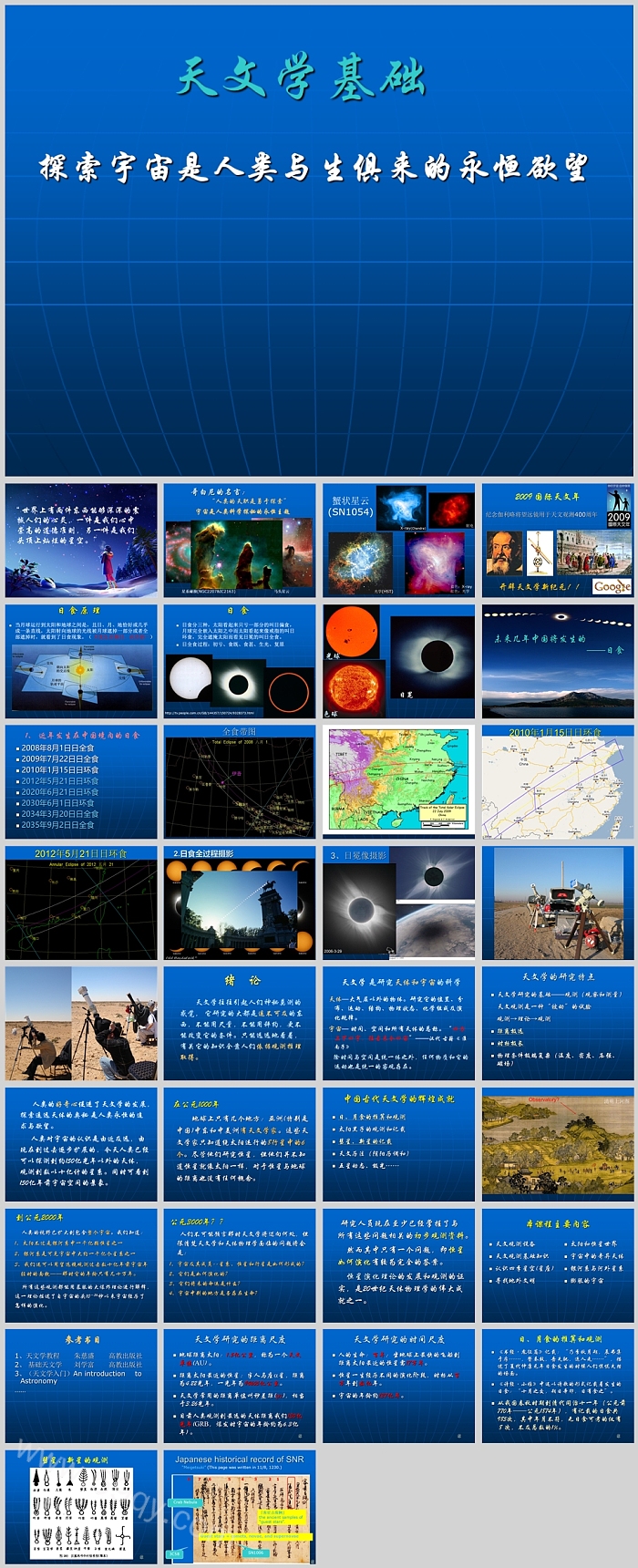 最新宇宙探索之天文学基础知识ppt课件