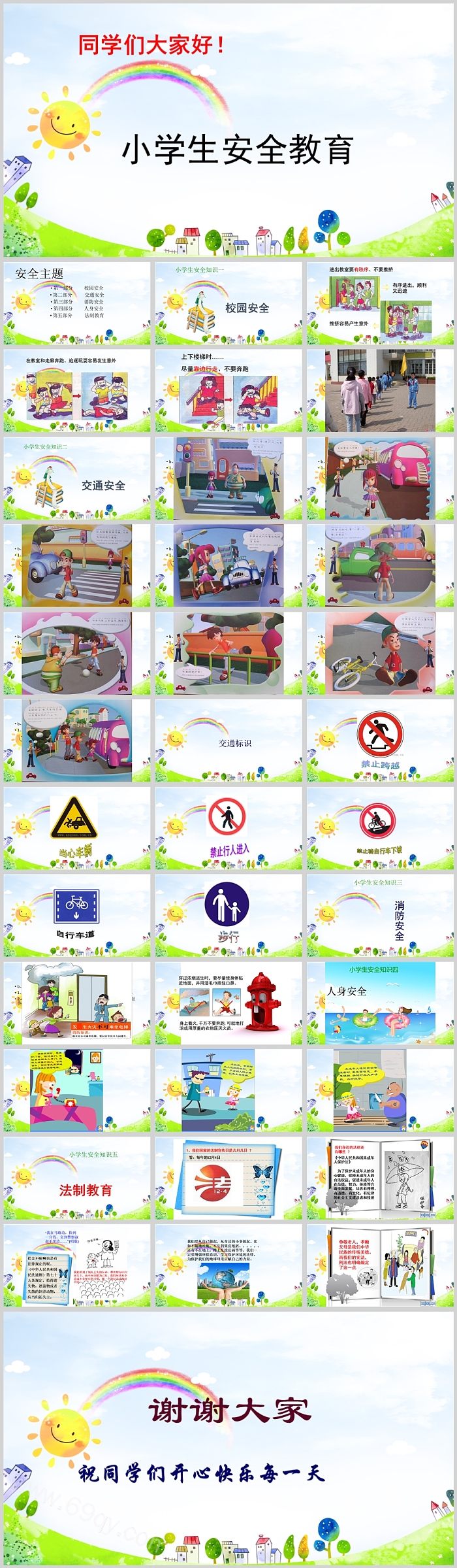 幼儿儿童中小学生安全教育常识知识科普宣传PPT课件