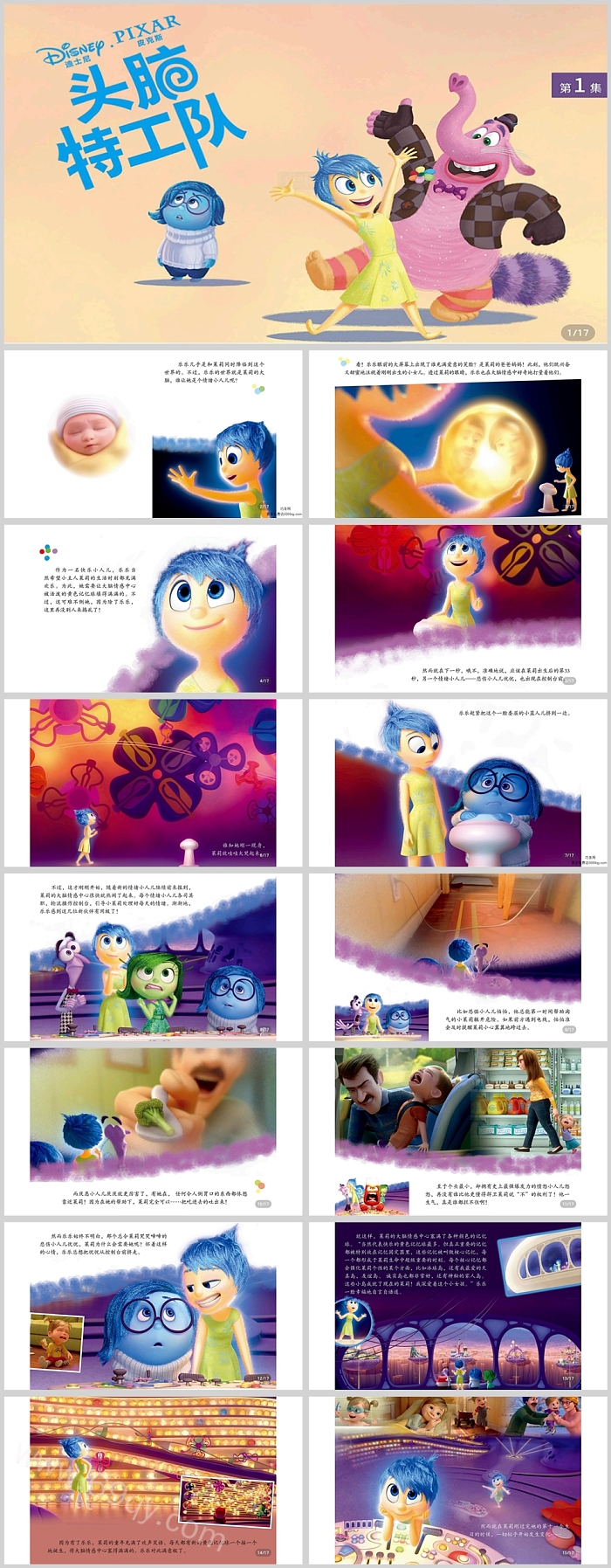 经典完整版好书推荐《头脑特工队1》人物介绍PPT课件