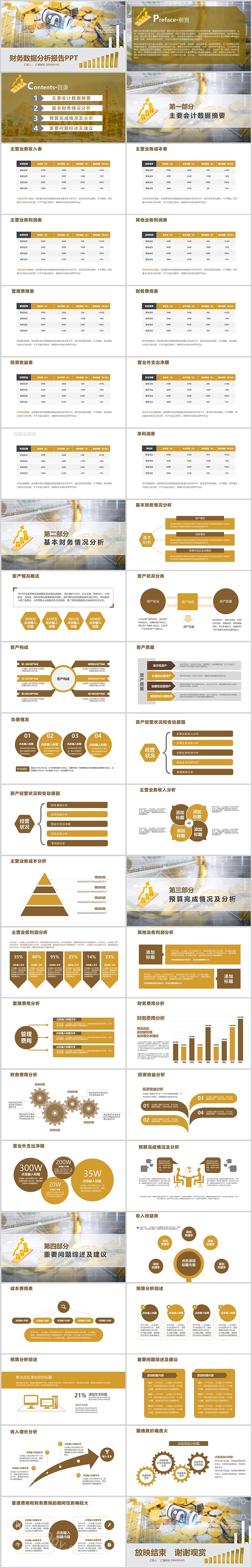 企业年度2025财务数据分析报告详细分析PPT模版