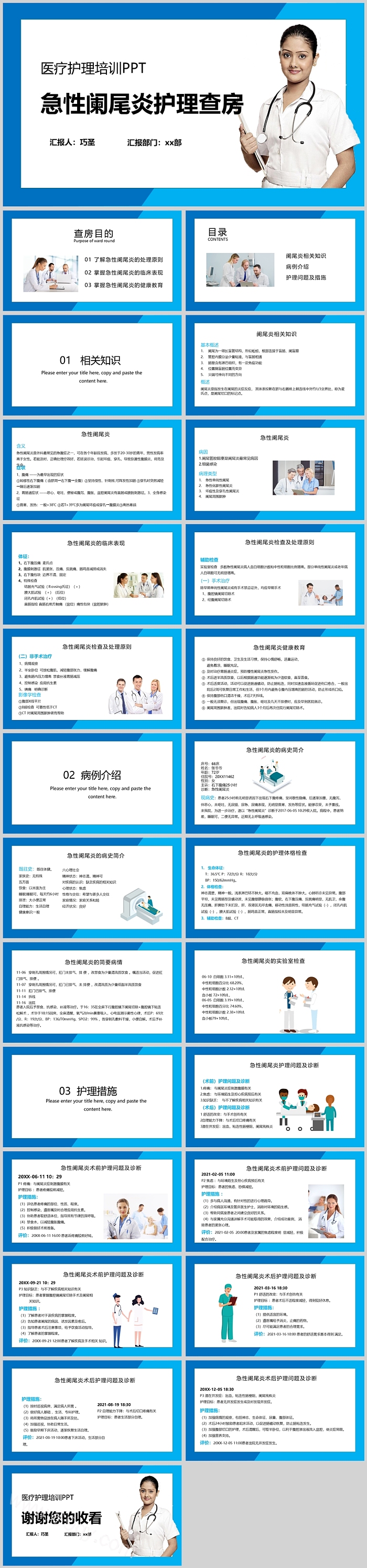 精美完整版医院急性化脓性阑尾炎评估诊断与护理查房医疗护理培训PPT课件