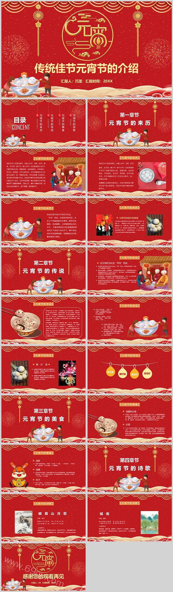 中小学生中国传统佳节元宵节的民俗文化宣传介绍主题班会ppt课件