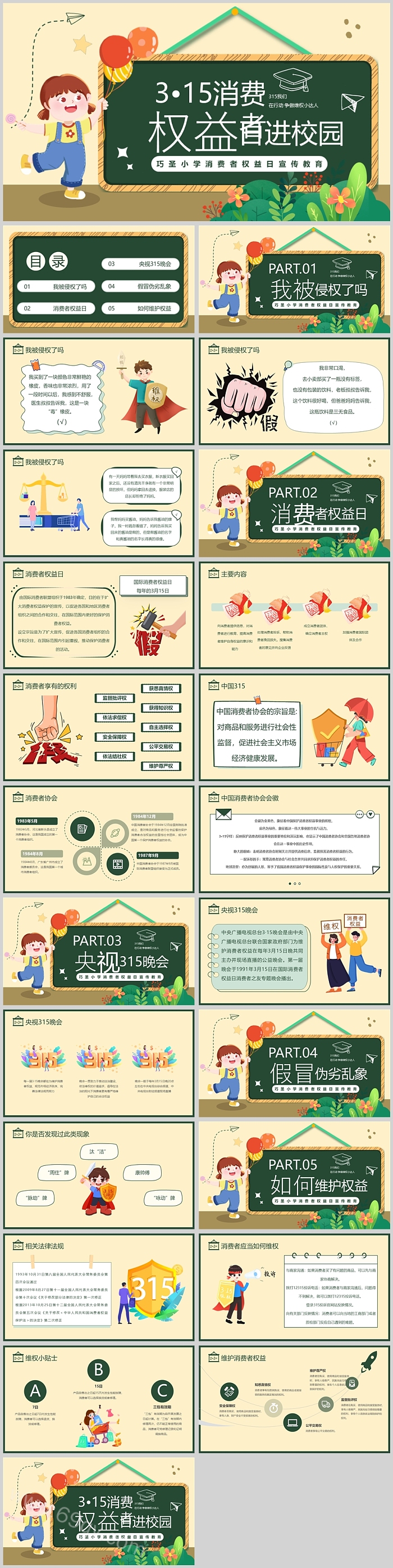 中小学生诚信315消费者权益进校园宣传教育主题班会PPT课件