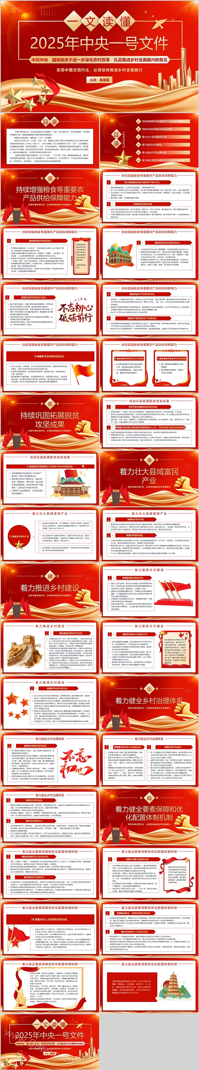 乡村振兴战略引领一文读懂2025年中央一号文件全文解读党课PPT课件