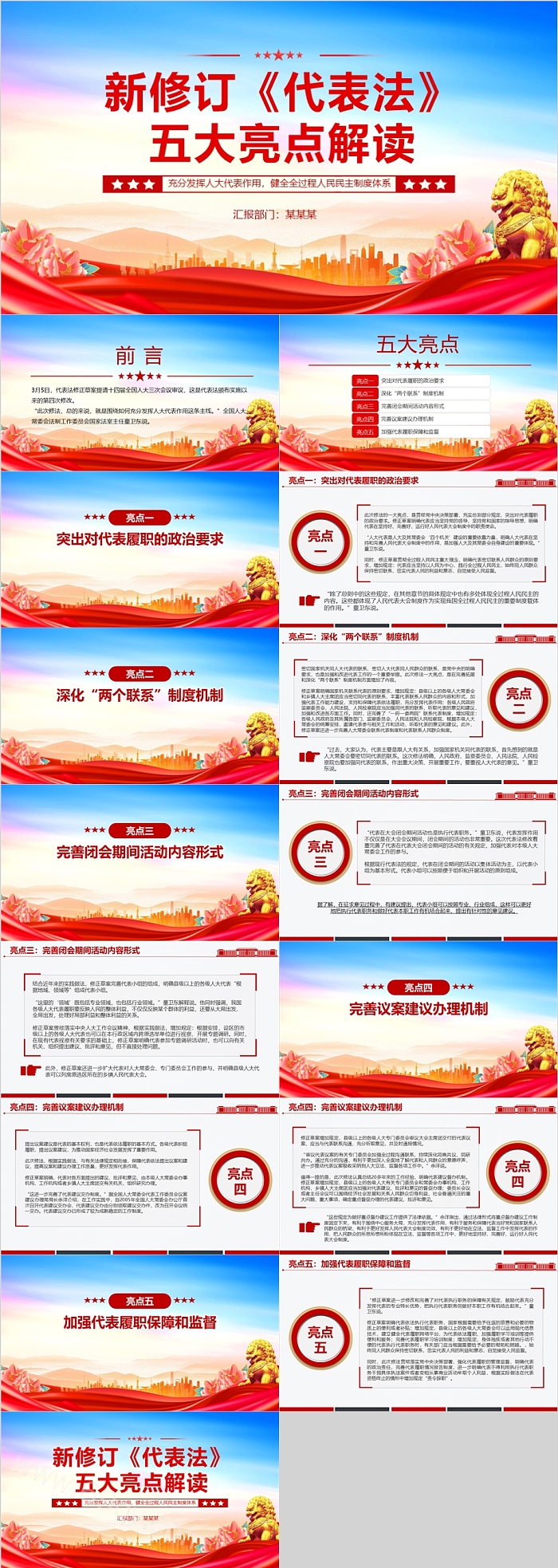 2025新修订《代表法》 五大亮点解读专项PPT课件