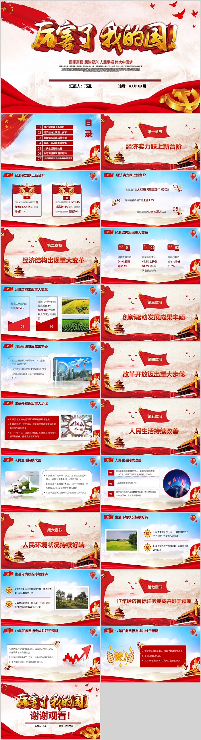 幼儿园公开课中国厉害了我的国专题朗诵会班会PPT课件