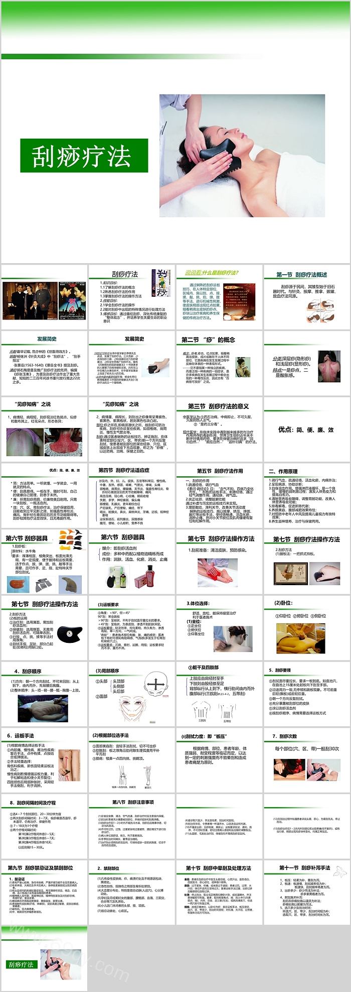 完整版中医养生刮痧疗法知识培训讲座教学讲解ppt课件