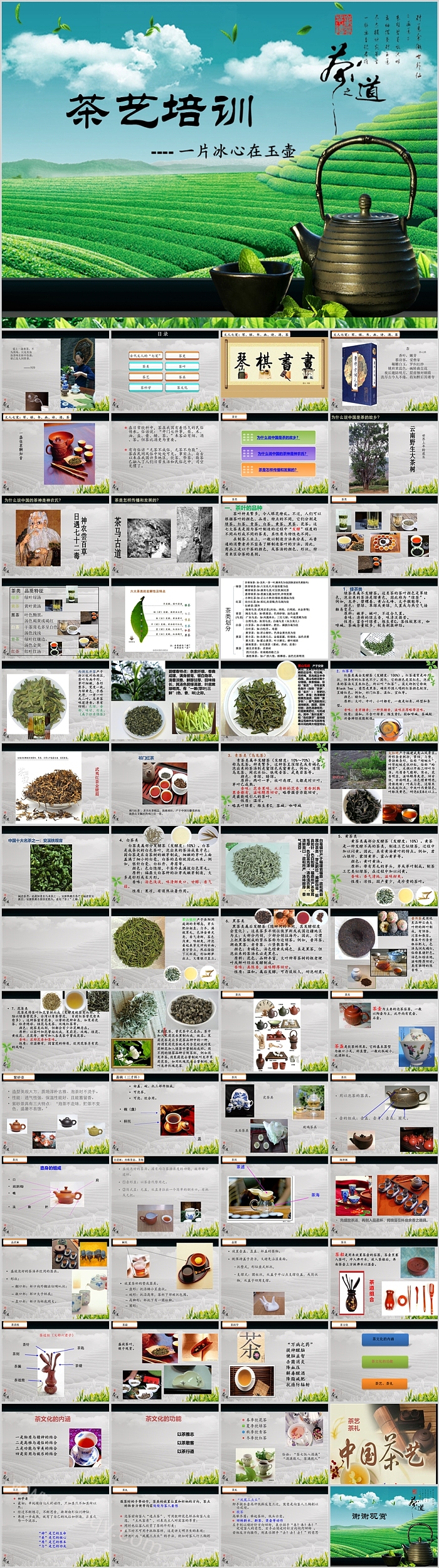 完整版中国茶文化茶艺礼仪教育教学培训讲座PPT课件