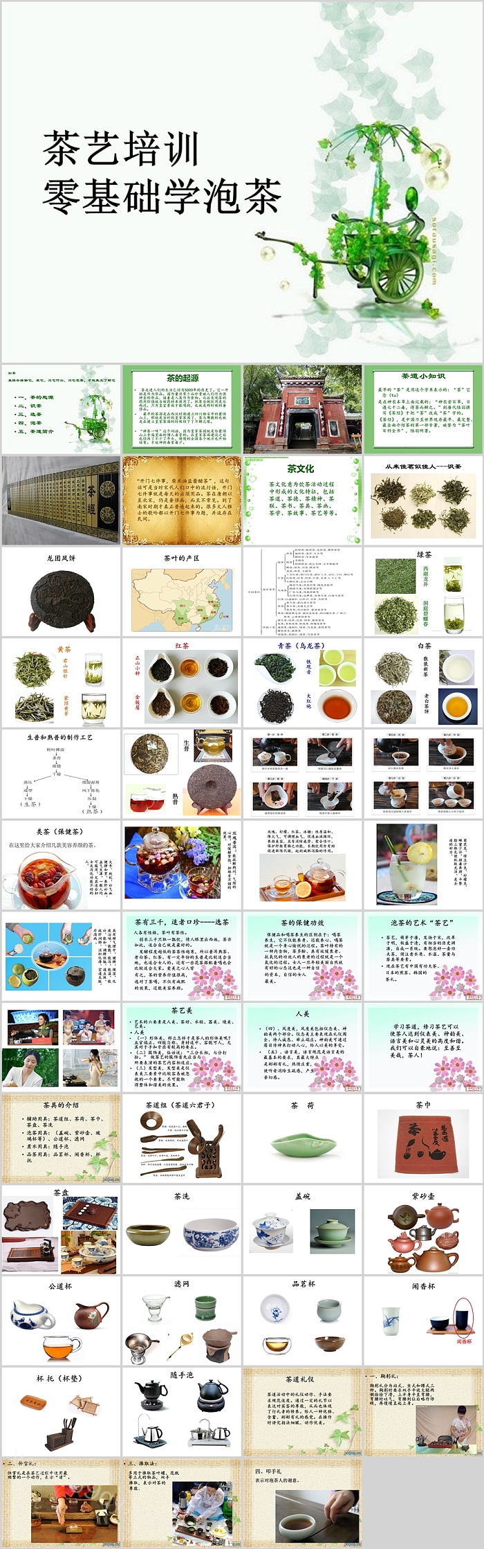 中国风茶艺茶道茶文化培训零基础学泡茶教学PPT课件