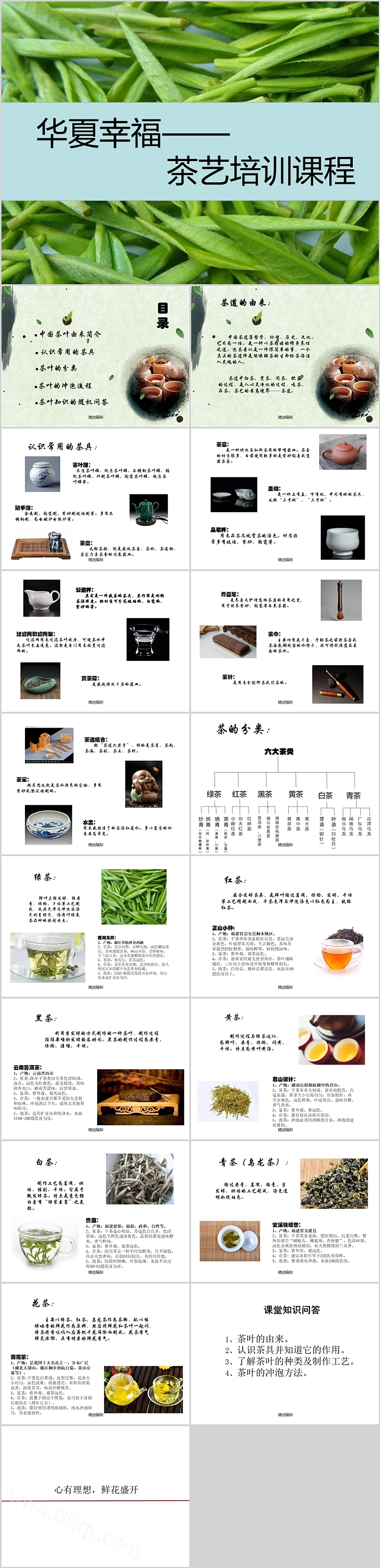 中国茶文化华夏幸福茶艺培训课程基础知识PPT课件