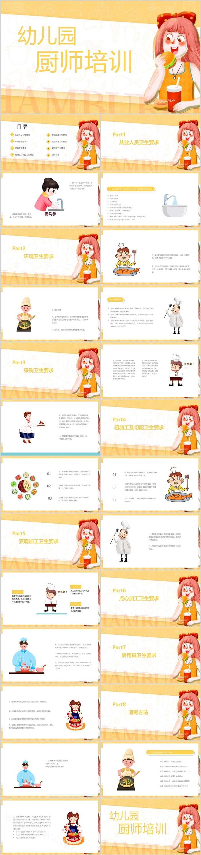 幼儿园中小学厨房人员厨师培训的食品安全问题PPT课件