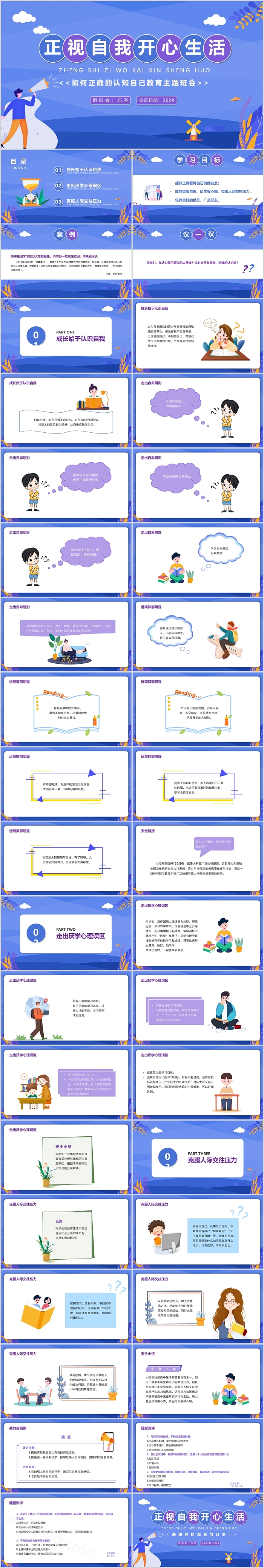 中小学生正视自我教育如何正确的认知自己教育主题班会PPT课件