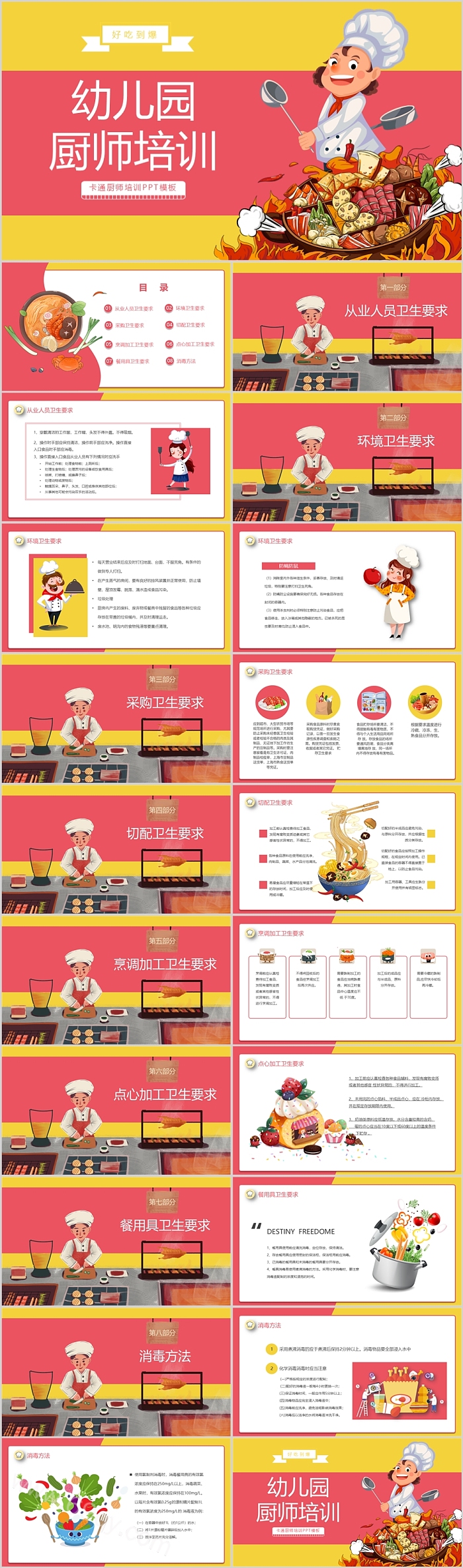 幼儿园厨师厨房岗位管理培训食品安全ppt课件