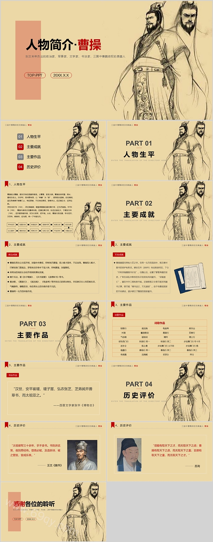 中国古代三国时期历史名人介绍曹操人物简介ppt课件