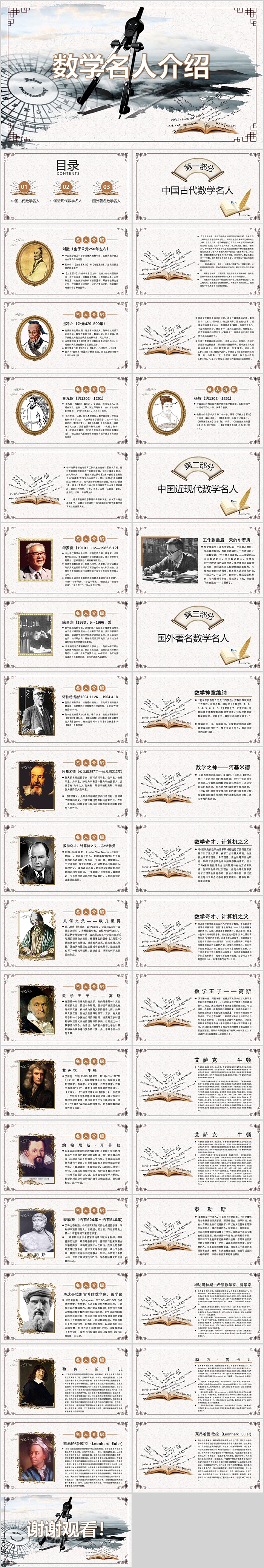 古今中国数学家数学名人介绍华罗庚的故事ppt课件