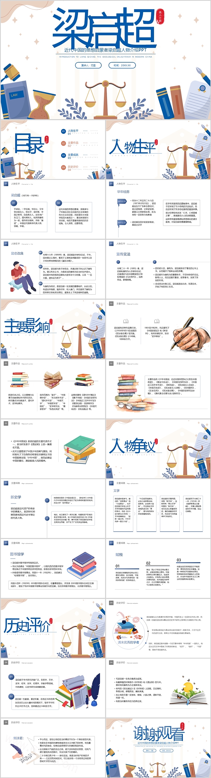 解读梁启超近代中国的思想启蒙者梁启超人物介绍PPT