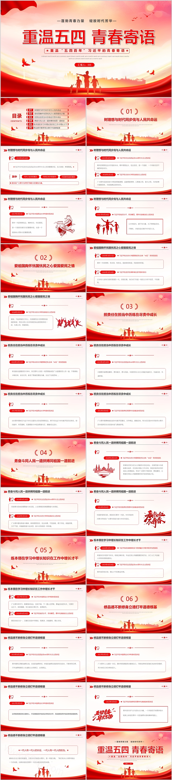 五四青年节重温五四青春寄语精神主题团课ppt课件