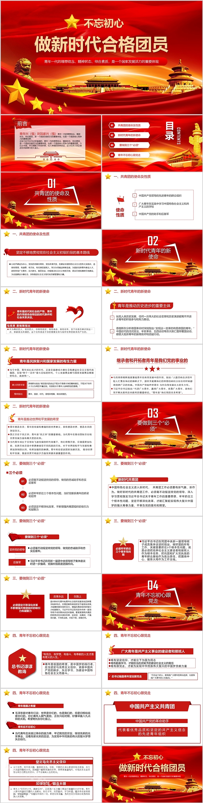 弘扬五四运动学习团史做合格团员团课培训ppt课件