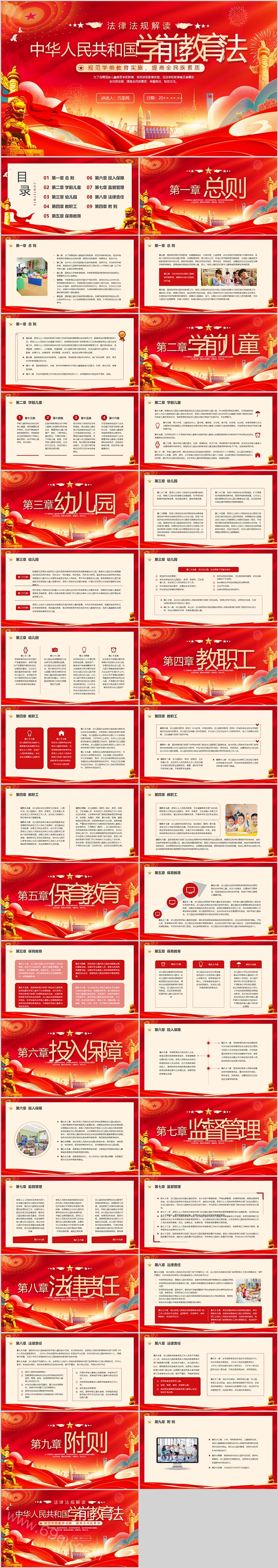 完整版幼儿园教师培训之《学前教育法》详细解读ppt课件