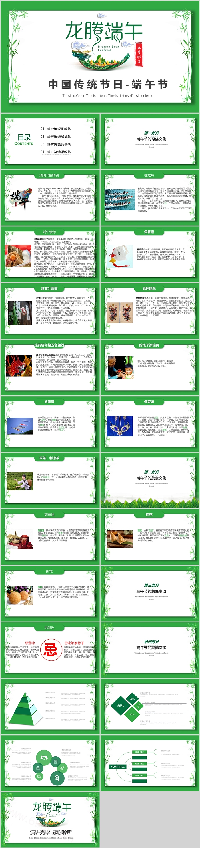经典中国传统文化节日习俗端午节介绍主题班会ppt课件