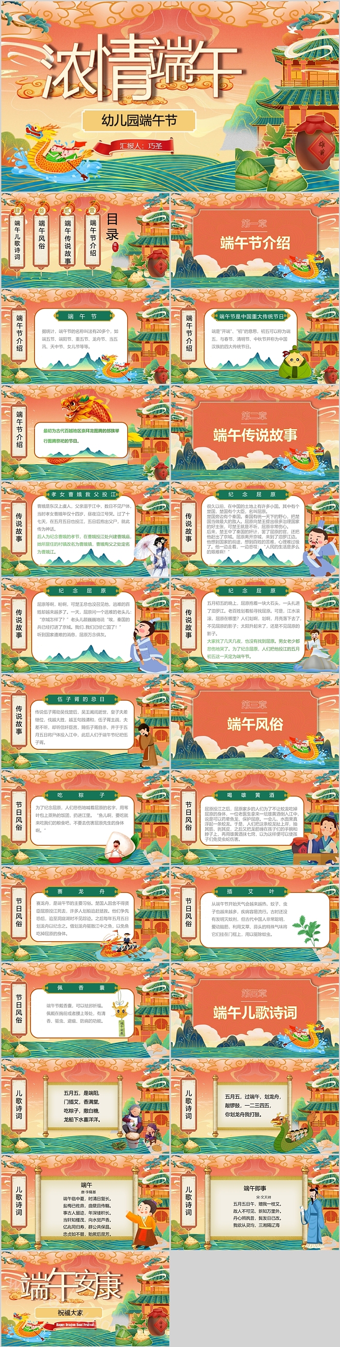 情浓端午幼儿园端午节中国传统文化节日习俗知识介绍主题班会ppt课件